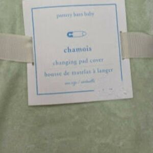 Pottery Barn Kids 2 green changing pad covers